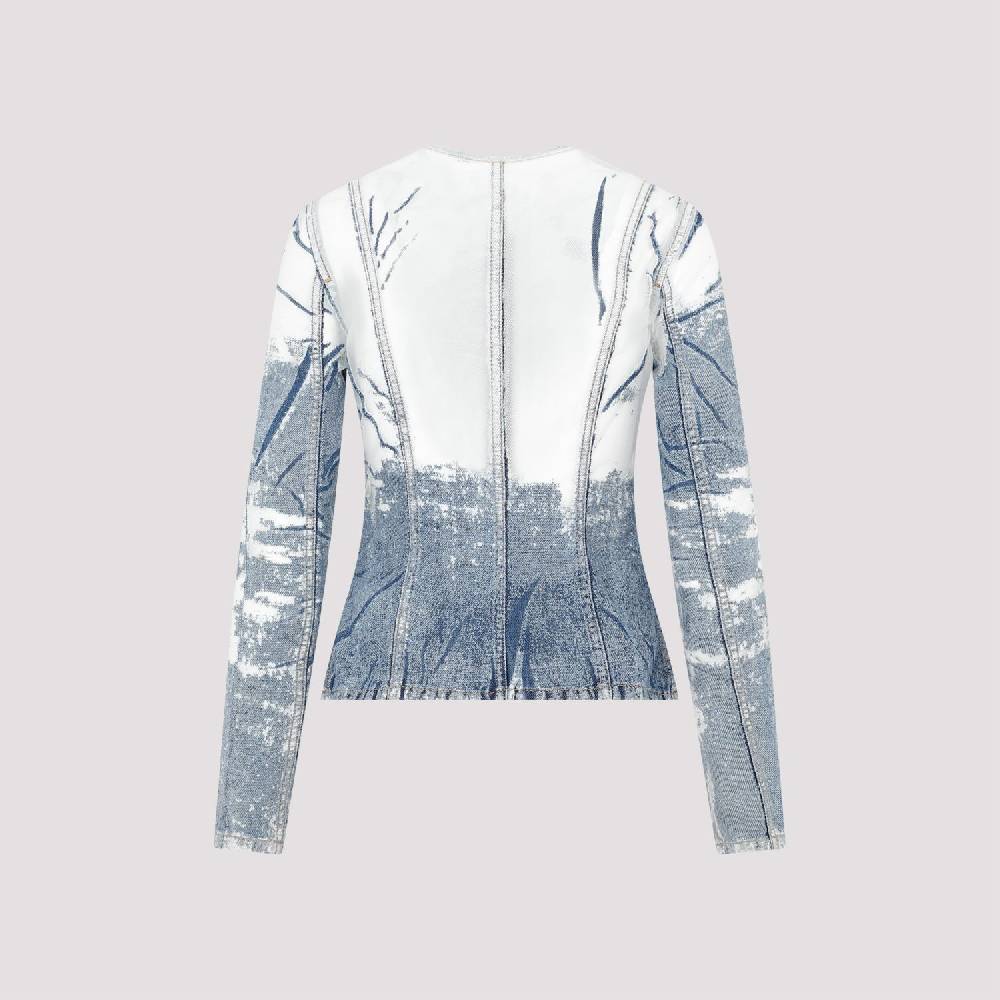 DIESEL  Giacca di Jeans Strappata Blu DIESEL in Cotone da Donna Shopping Online