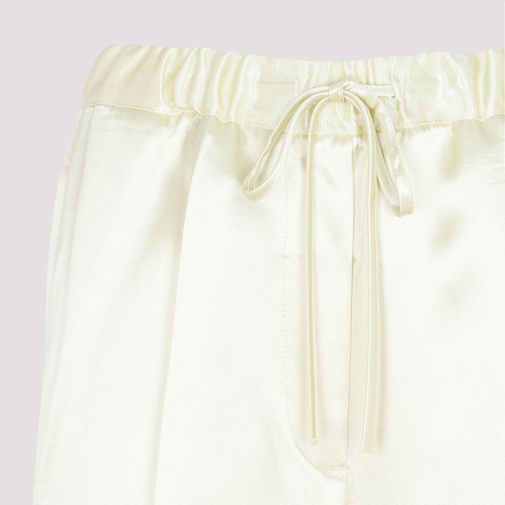JIL SANDER  Pantaloni Verdi in Misto Viscosa JIL SANDER - Vita Elastica e Taglio Dritto Donna Affare Del Giorno