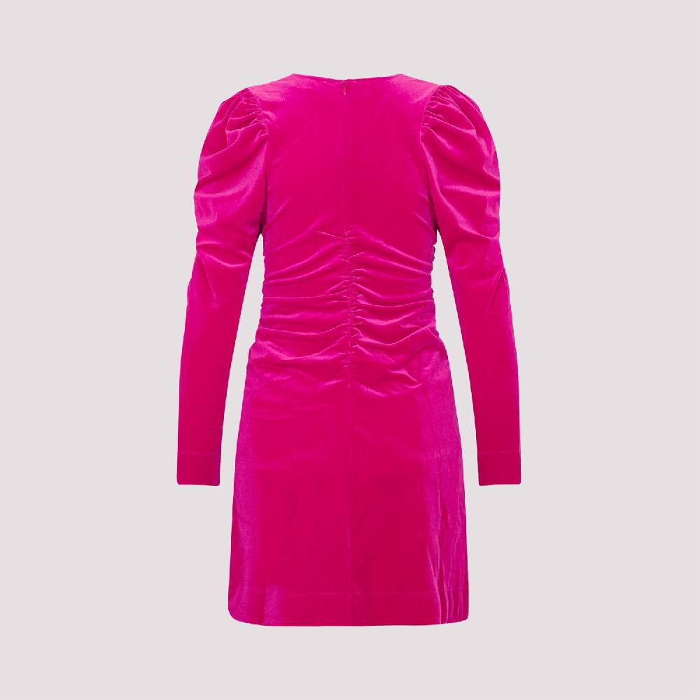 GANNI  Abito Mini in Velluto GANNI Love Potion - Rosa & Viola Prezzo Ridotto
