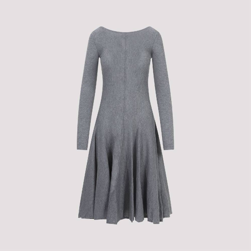 KHAITE  Abito Svasato in Lana Vergine Grigio KHAITE da Donna Convenienza