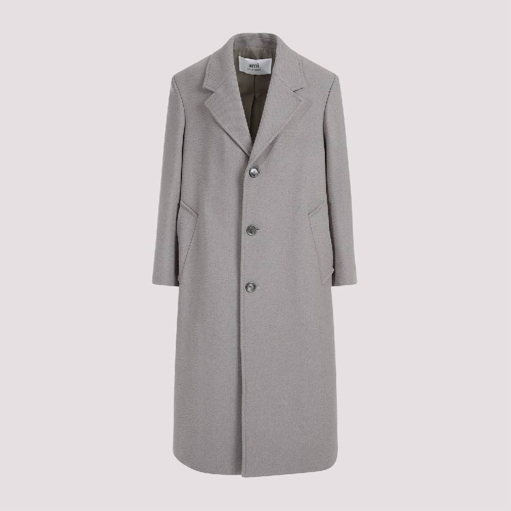 AMI  Cappotto Uomo AMI Taupe in Misto Lana Oversize Vendite Flash