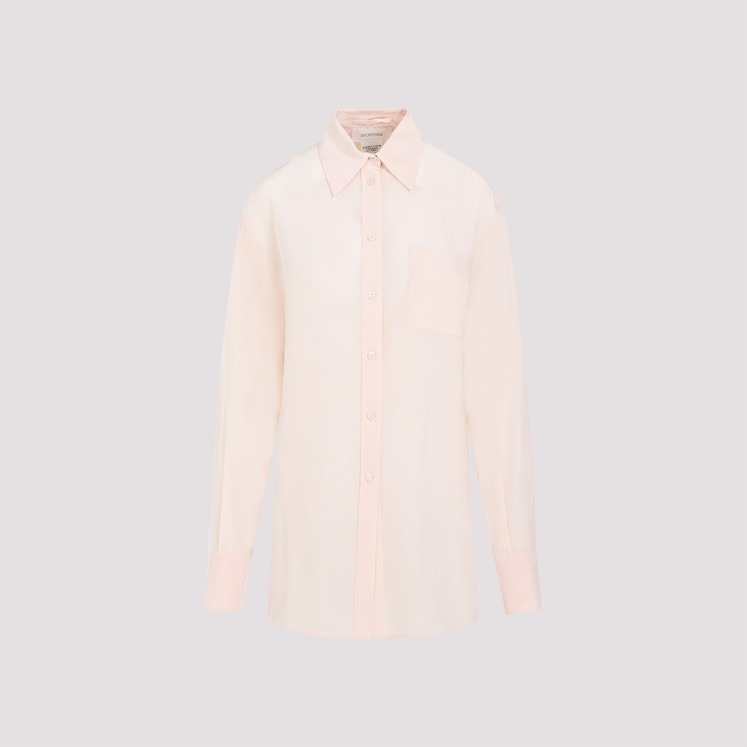 SPORTMAX  Camicia in Crepe di Seta Rosa Sportmax Rovigo per Donna Italia