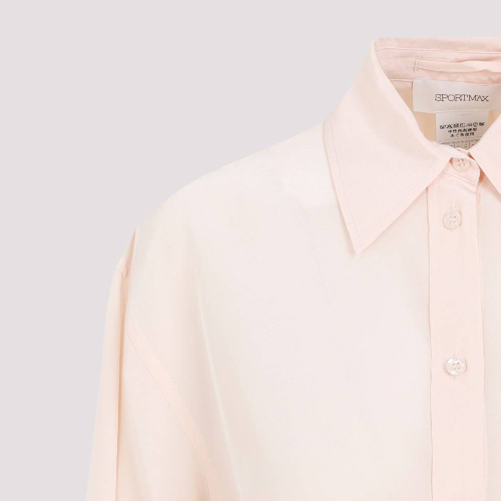 SPORTMAX  Camicia in Crepe di Seta Rosa Sportmax Rovigo per Donna Italia