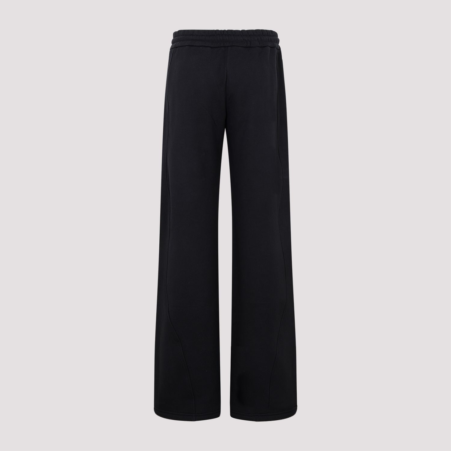 OFF-WHITE  Pantaloni Tuta in Cotone Nero con Coulisse OFF-WHITE Donna 2025