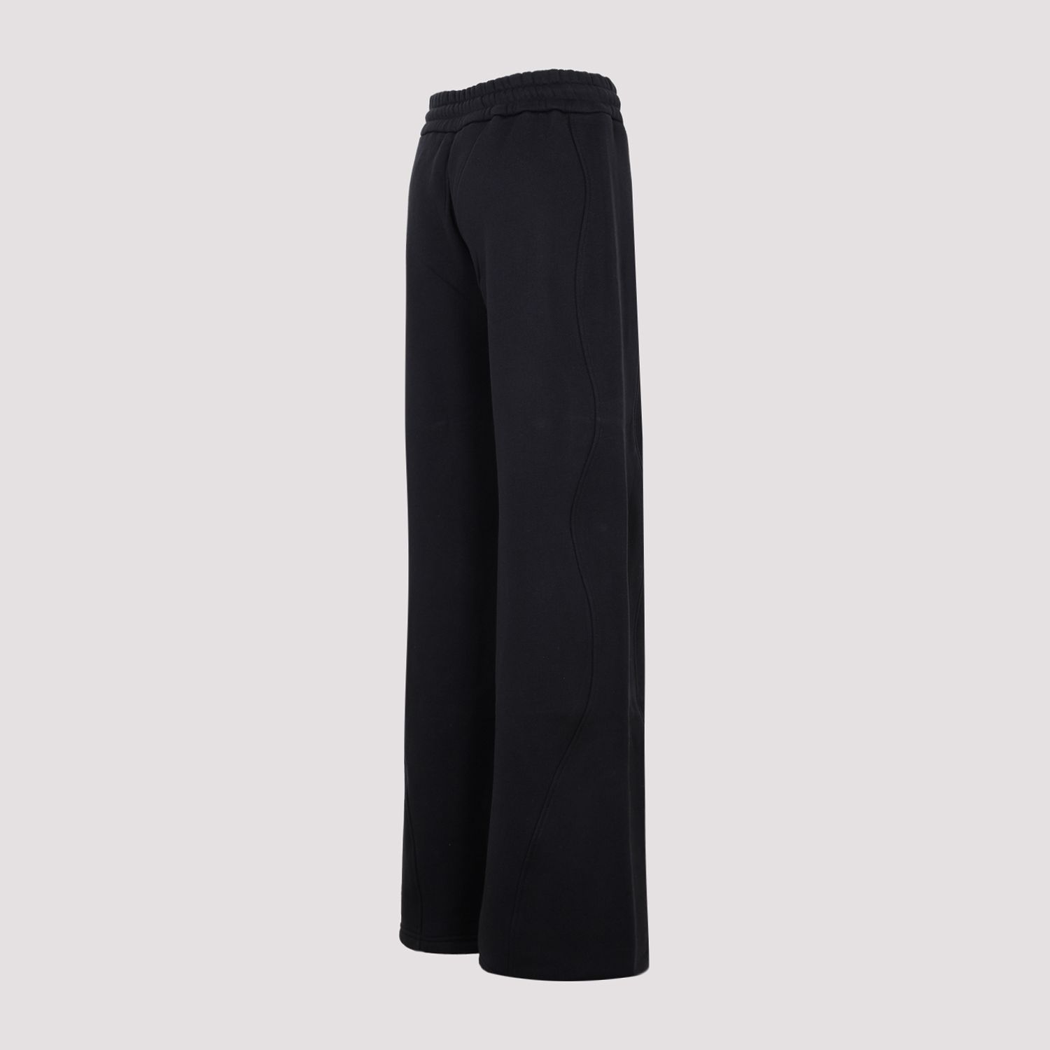 OFF-WHITE  Pantaloni Tuta in Cotone Nero con Coulisse OFF-WHITE Donna 2025