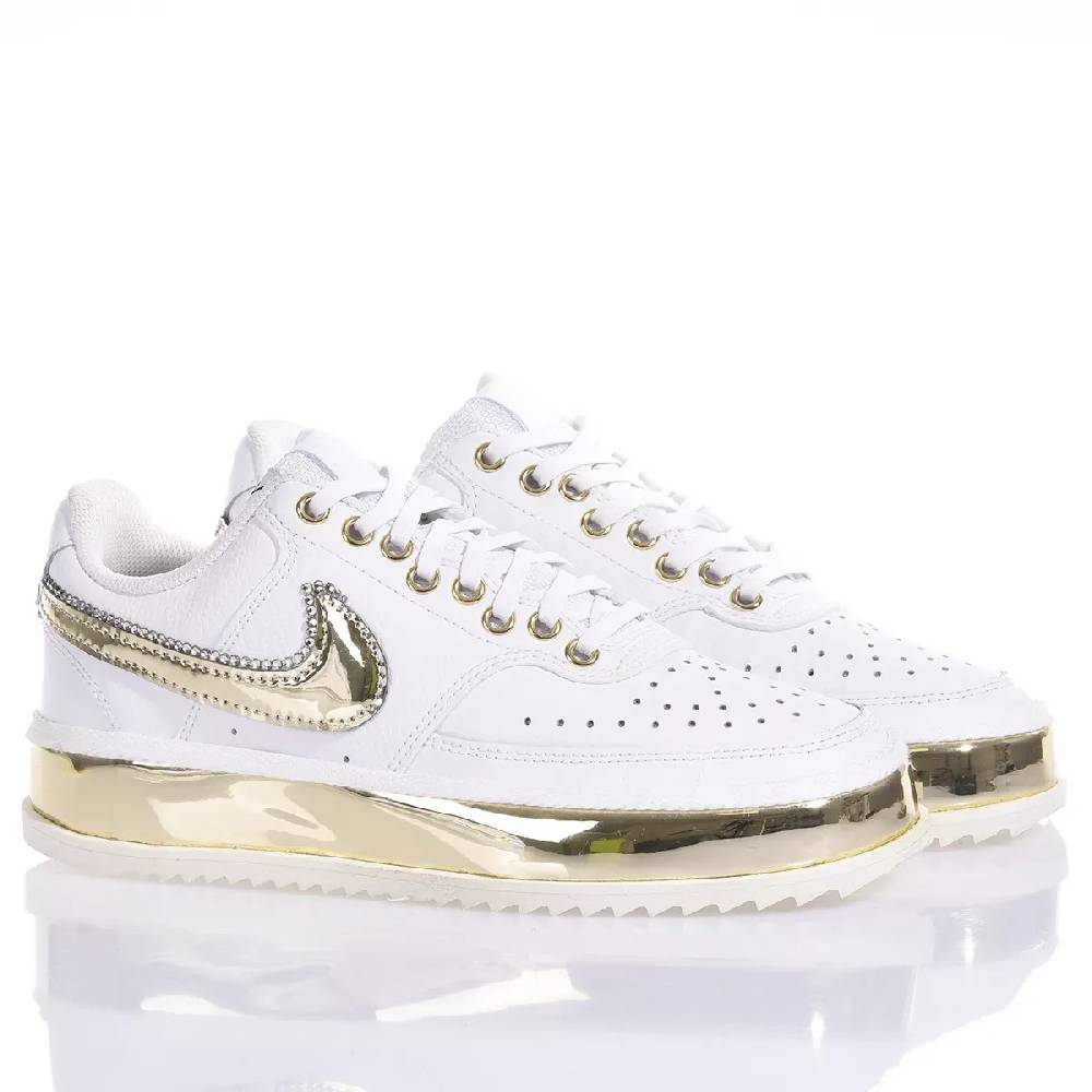 NIKE  Sneakers Nike Court Vision in Bianco Oro - Eco-Pelle Vendita