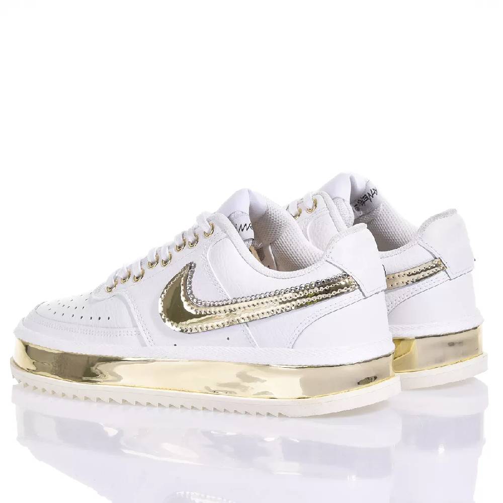 NIKE  Sneakers Nike Court Vision in Bianco Oro - Eco-Pelle Vendita