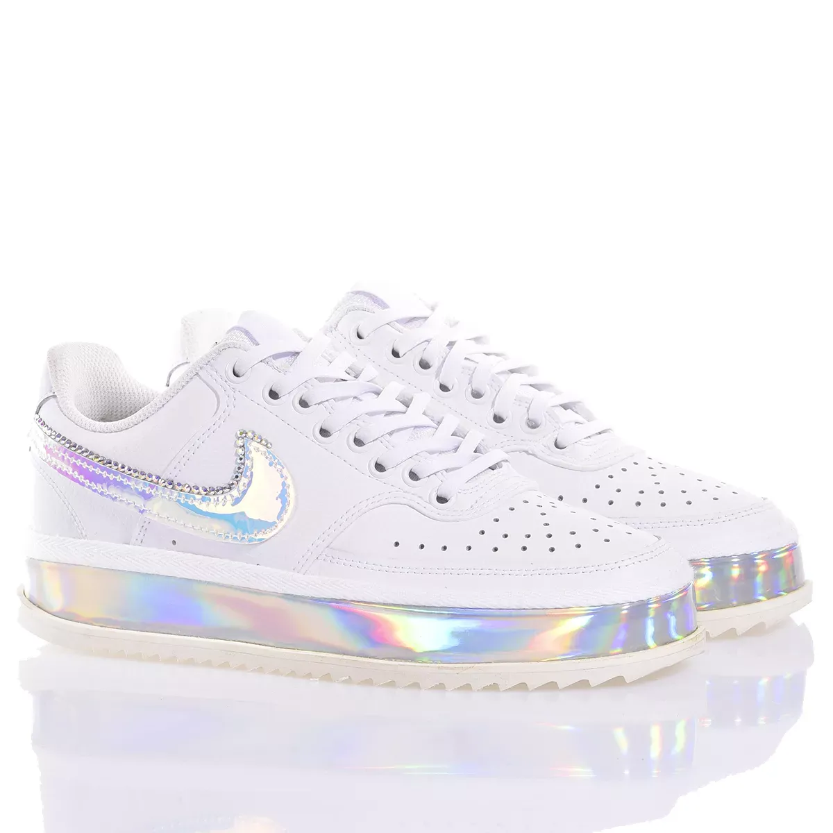 NIKE  Sneakers Nike Court Vision in Eco-Pelle - Bianco Multicolore Promozione