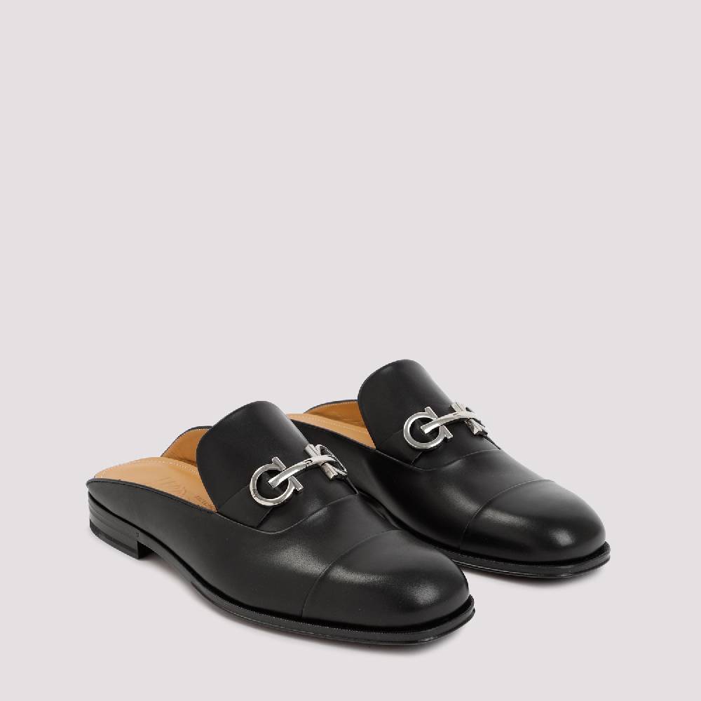 SALVATORE FERRAGAMO  Stivaletti Neri in Vitello Salvatore Ferragamo Uomo Offerte stagionali