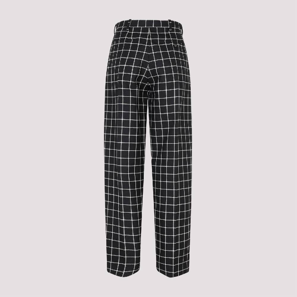 MARNI  Pantaloni Dritti di Lana a Quadri Neri MARNI per Donna Soddisfazione Garantita