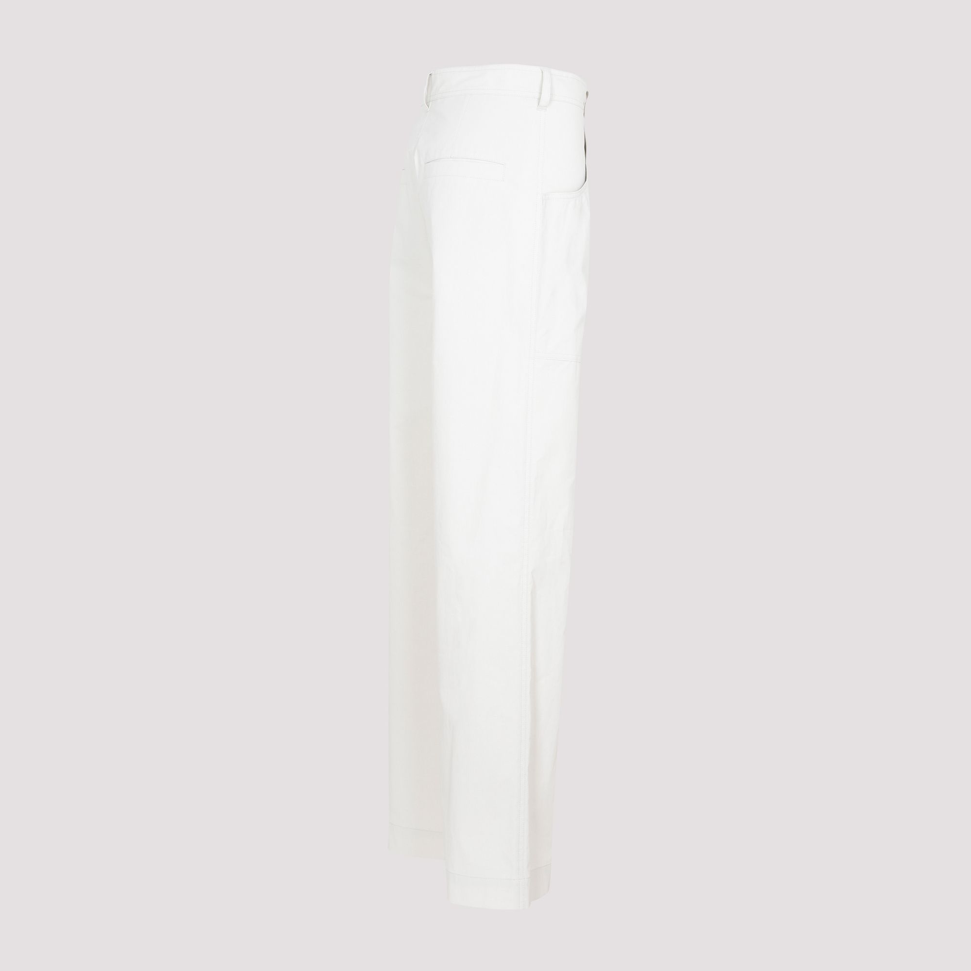 ISABEL MARANT  Pantaloni Ampio Gamba Ecru di Cotone Isabel Marant Qualità Garantita