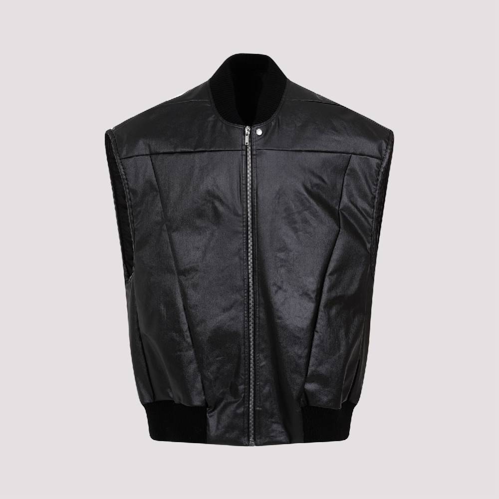 RICK OWENS  Gilet Trapuntato Nero in Cotone Rick Owens Shopping Online