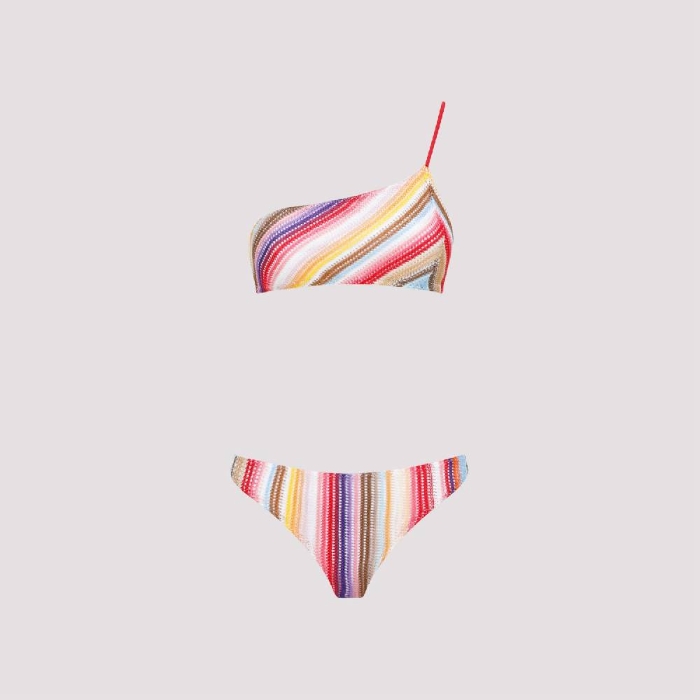 MISSONI  Bikini a Righe Monospalla Missoni in Viscosa Affare Del Giorno