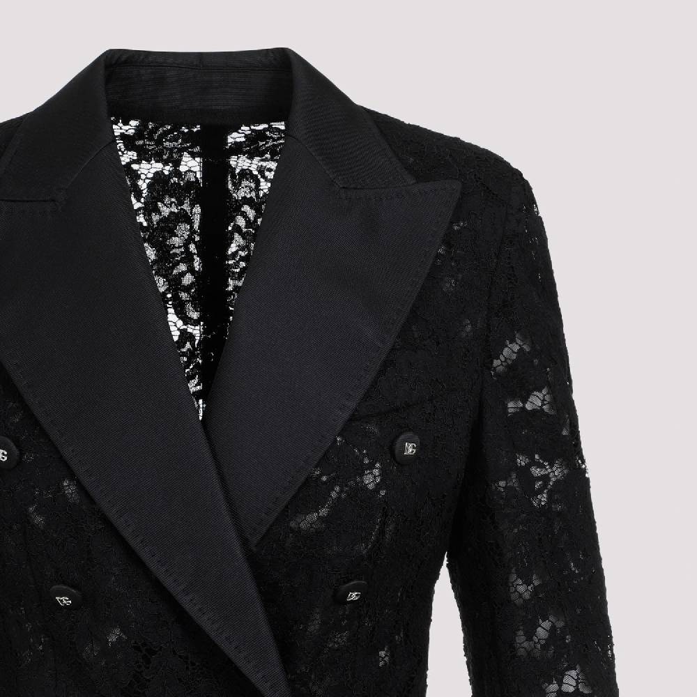 DOLCE & GABBANA  Giacca Pizzo Cotone Nero Dolce & Gabbana Prezzo Ridotto