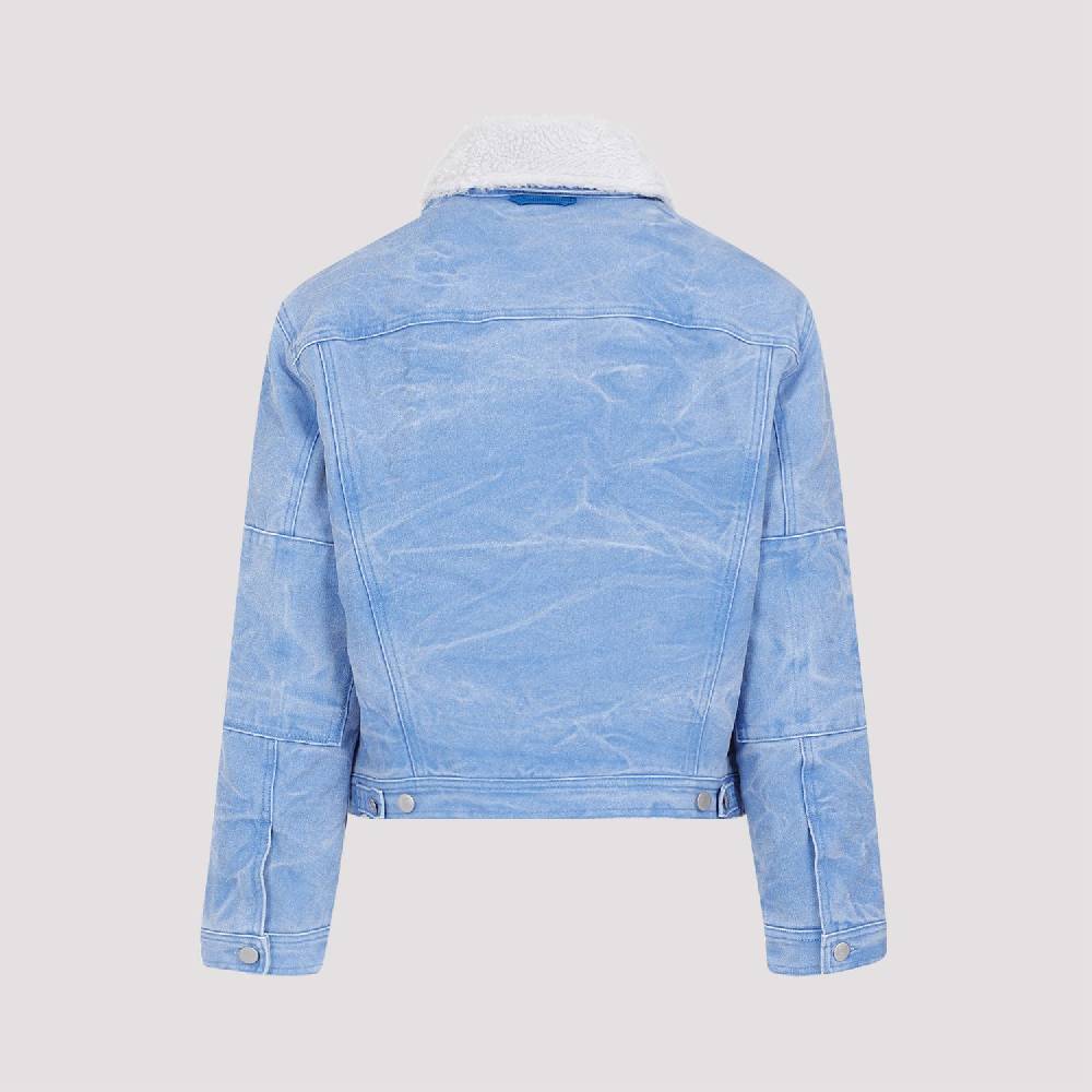 ACNE STUDIOS  Giacca di Cotone Blu Acne Studios con Collo Rimovibile Offerta