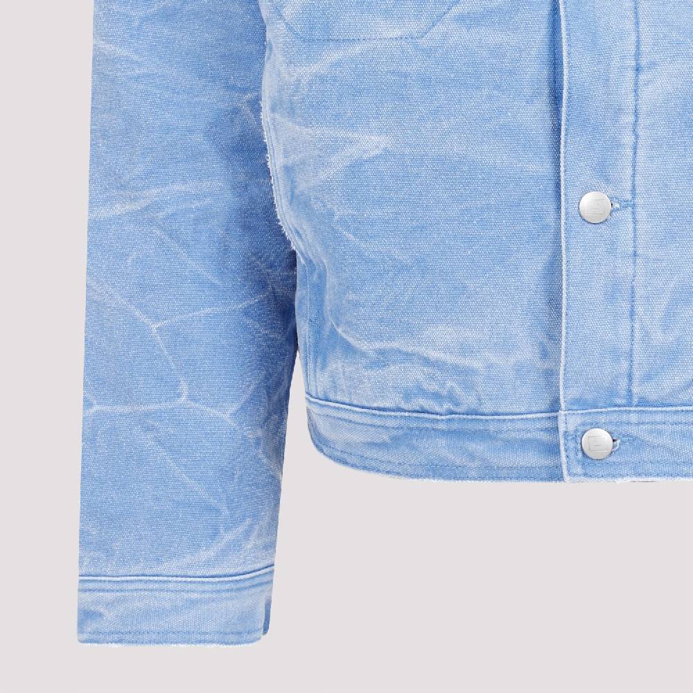 ACNE STUDIOS  Giacca di Cotone Blu Acne Studios con Collo Rimovibile Offerta
