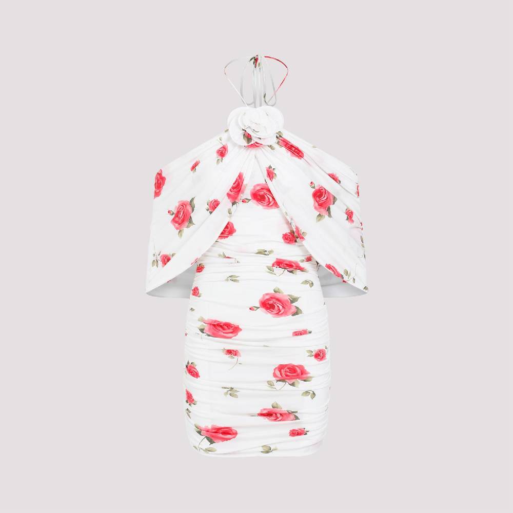 MAGDA BUTRYM  Mini Abito Bianco Crema con Rose di MAGDA BUTRYM In Vendita