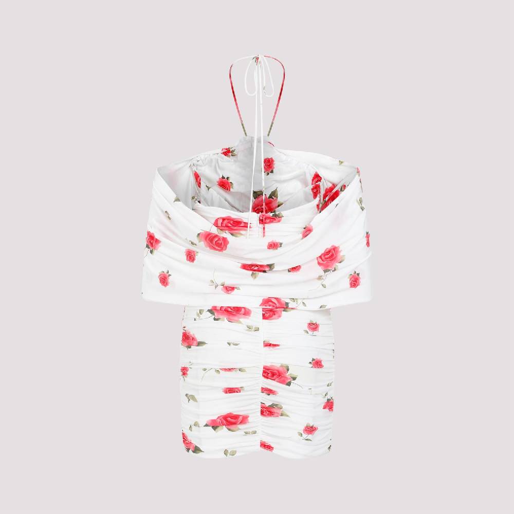 MAGDA BUTRYM  Mini Abito Bianco Crema con Rose di MAGDA BUTRYM In Vendita