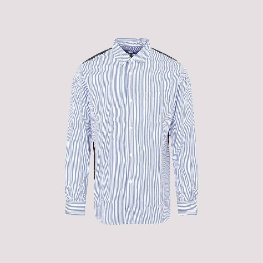 JUNYA WATANABE  Camicia Uomo Junya Watanabe Cotone Blu a Righe e Quadri Saldi
