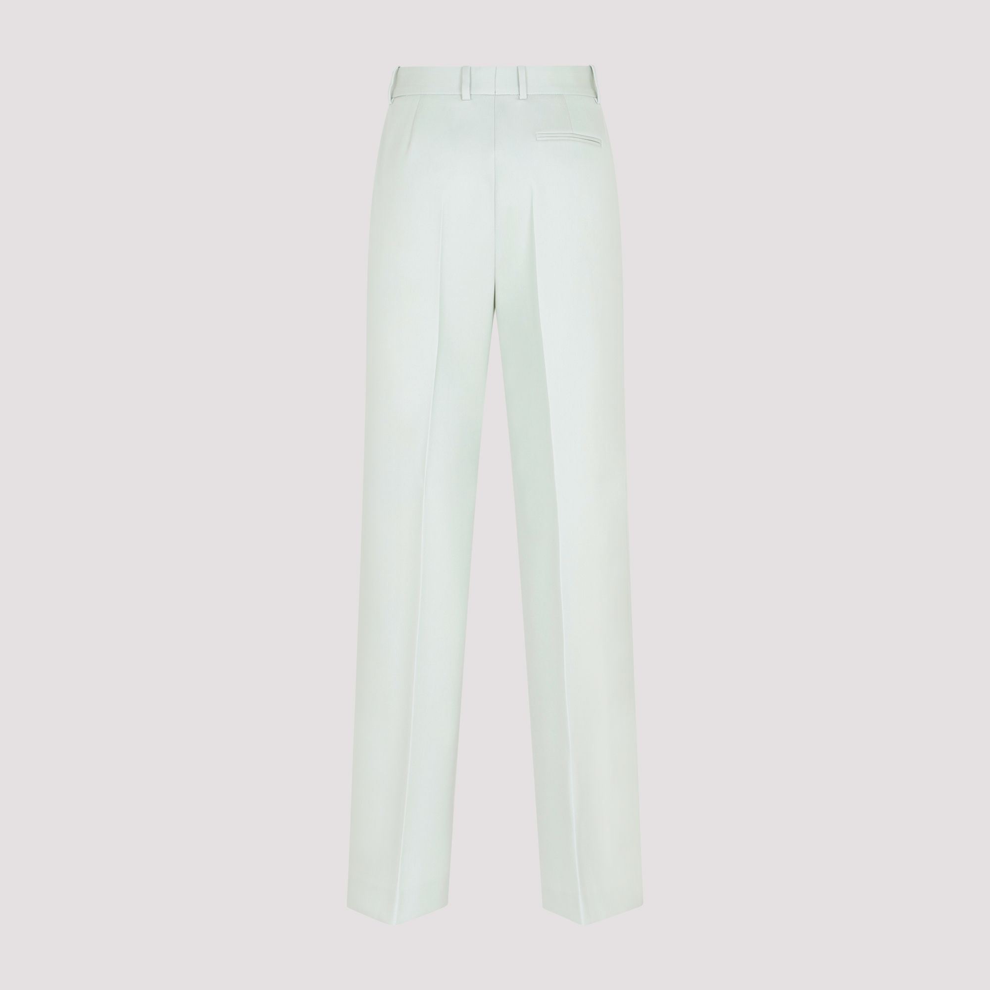 LANVIN  Pantaloni Larghi in Lana Verde Salvia Lanvin - Abbigliamento Donna Vendita Calda