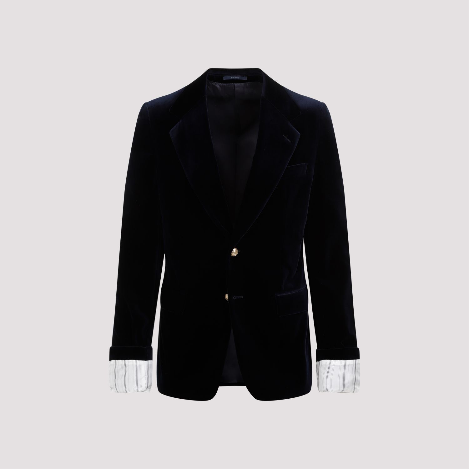 GUCCI  Giacca in Velluto Cotone Blu GUCCI Caspian Uomo Moda