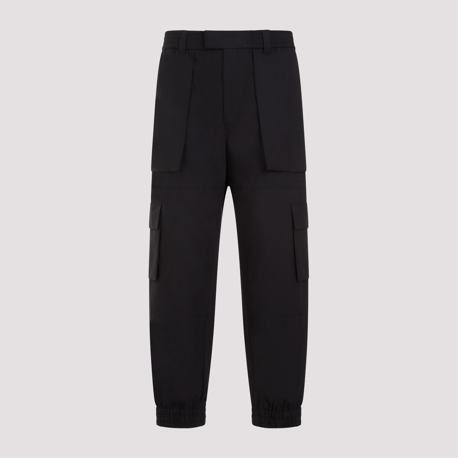 ALEXANDER MCQUEEN  Pantaloni Cargo Neri in Cotone da Uomo Alexander McQueen 2025