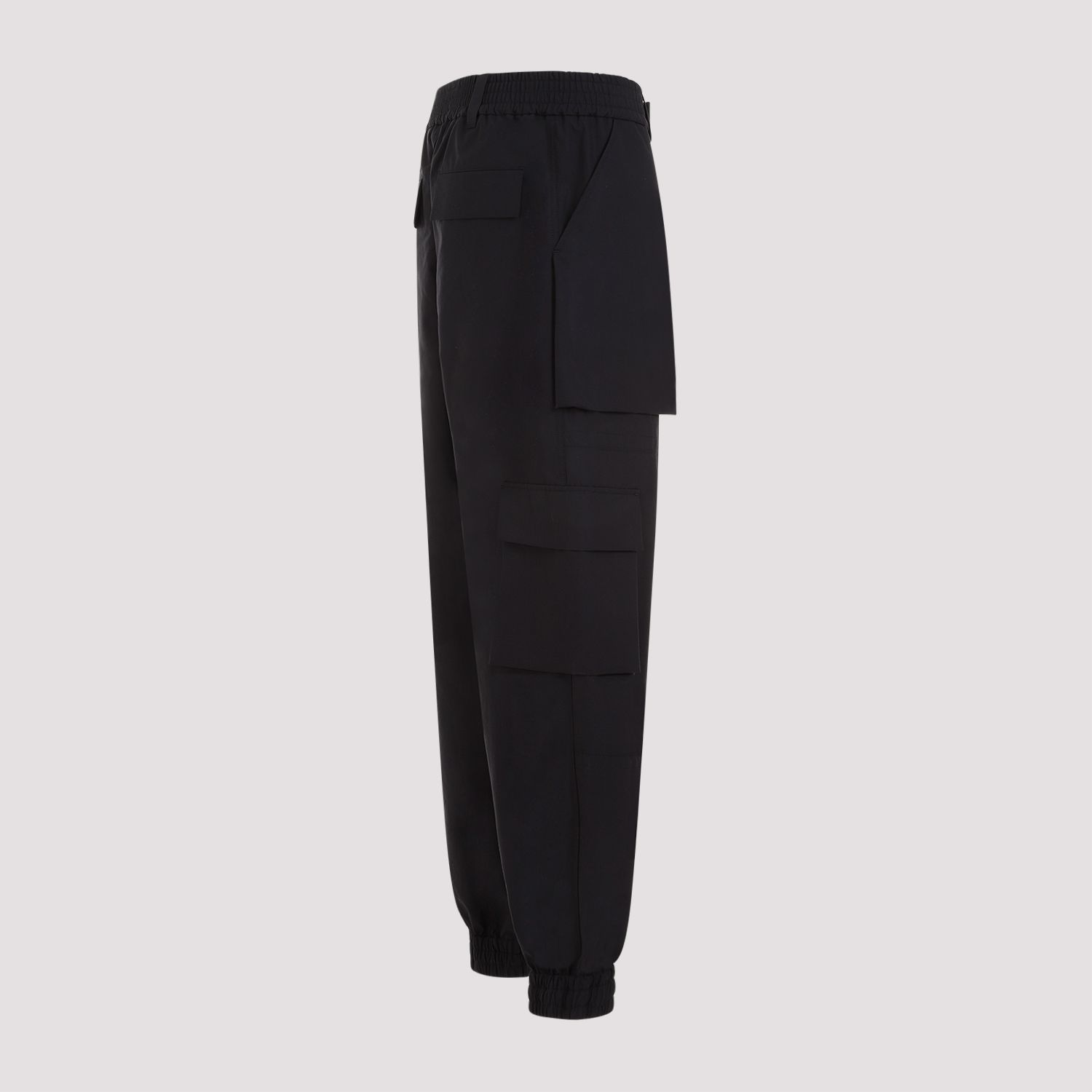 ALEXANDER MCQUEEN  Pantaloni Cargo Neri in Cotone da Uomo Alexander McQueen 2025