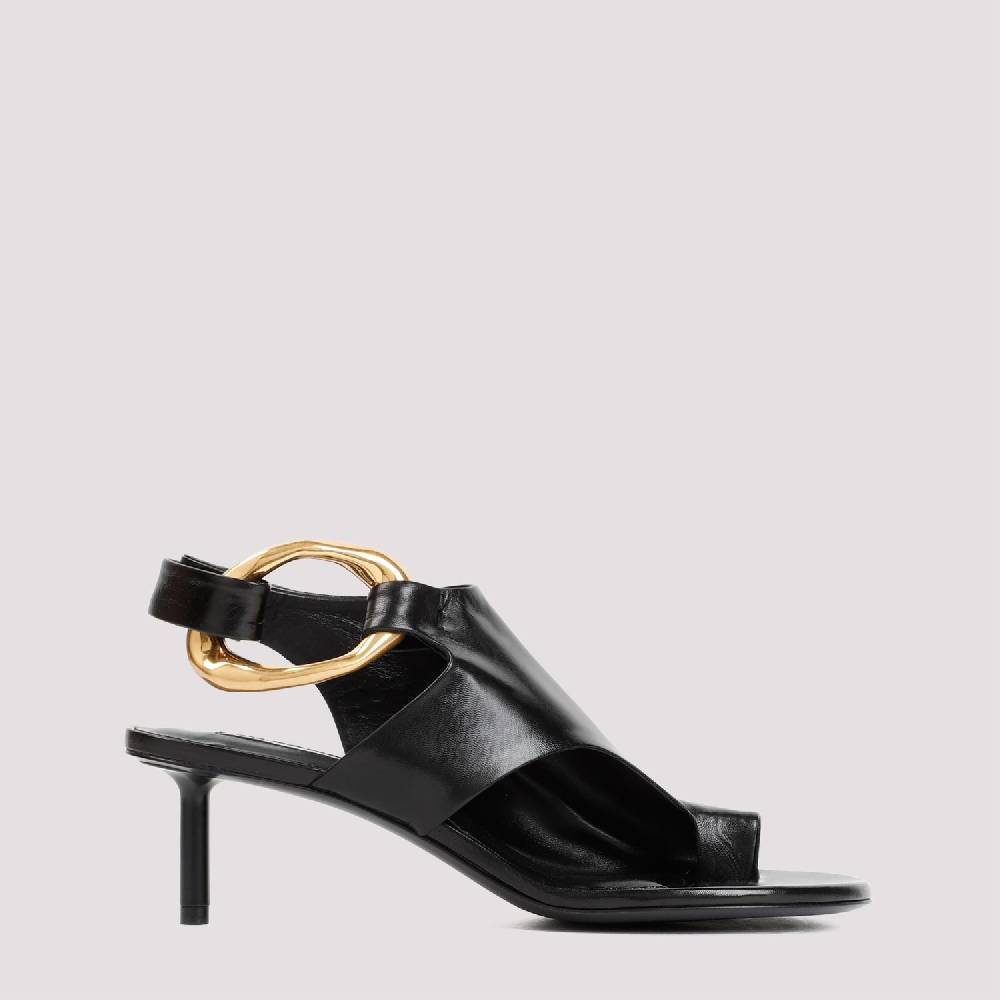 JIL SANDER  Décolleté Slingback in Pelle Nera Jil Sander con Tacco 5cm Qualità