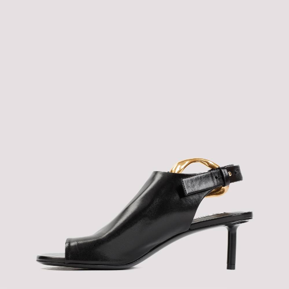 JIL SANDER  Décolleté Slingback in Pelle Nera Jil Sander con Tacco 5cm Qualità