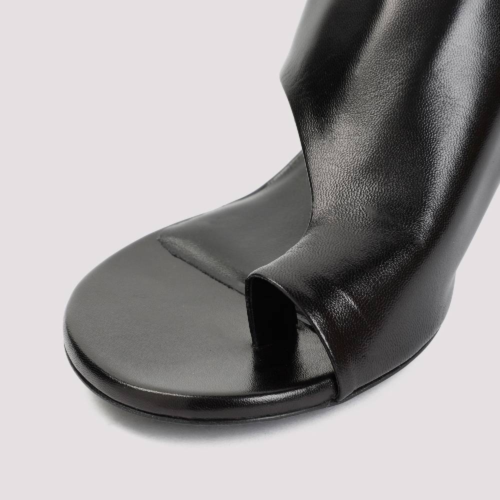 JIL SANDER  Décolleté Slingback in Pelle Nera Jil Sander con Tacco 5cm Qualità