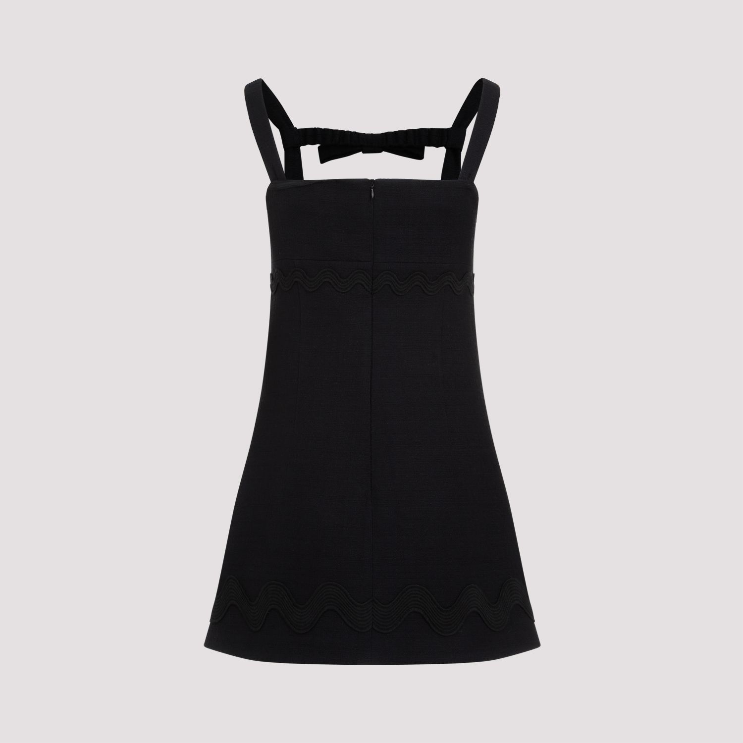 PATOU  Abito Mini Nero in Cotone con Fiocco PATOU Pezzi Unici