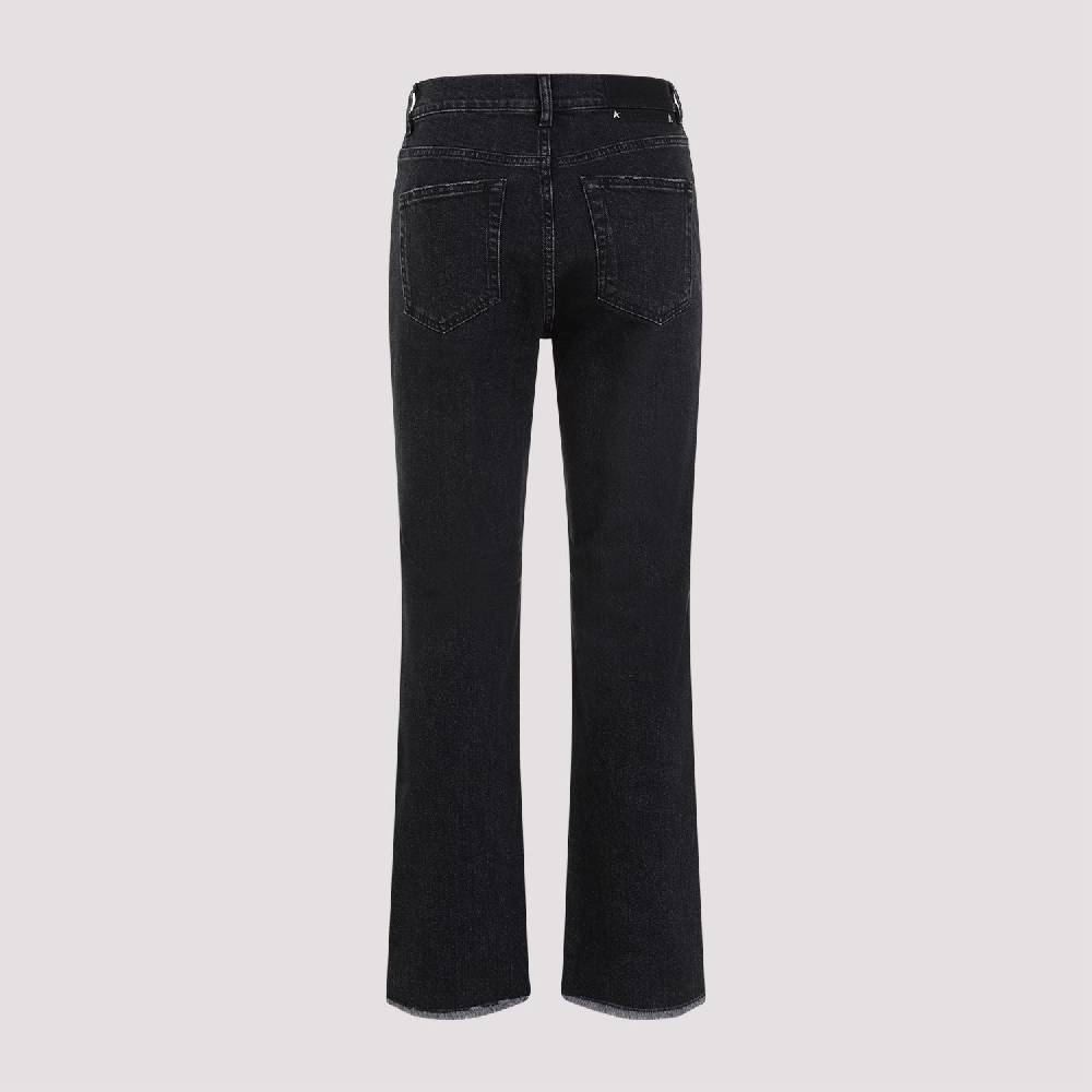GOLDEN GOOSE  Jeans Svasati Cropped Cotone Nero Golden Goose Soddisfazione Garantita