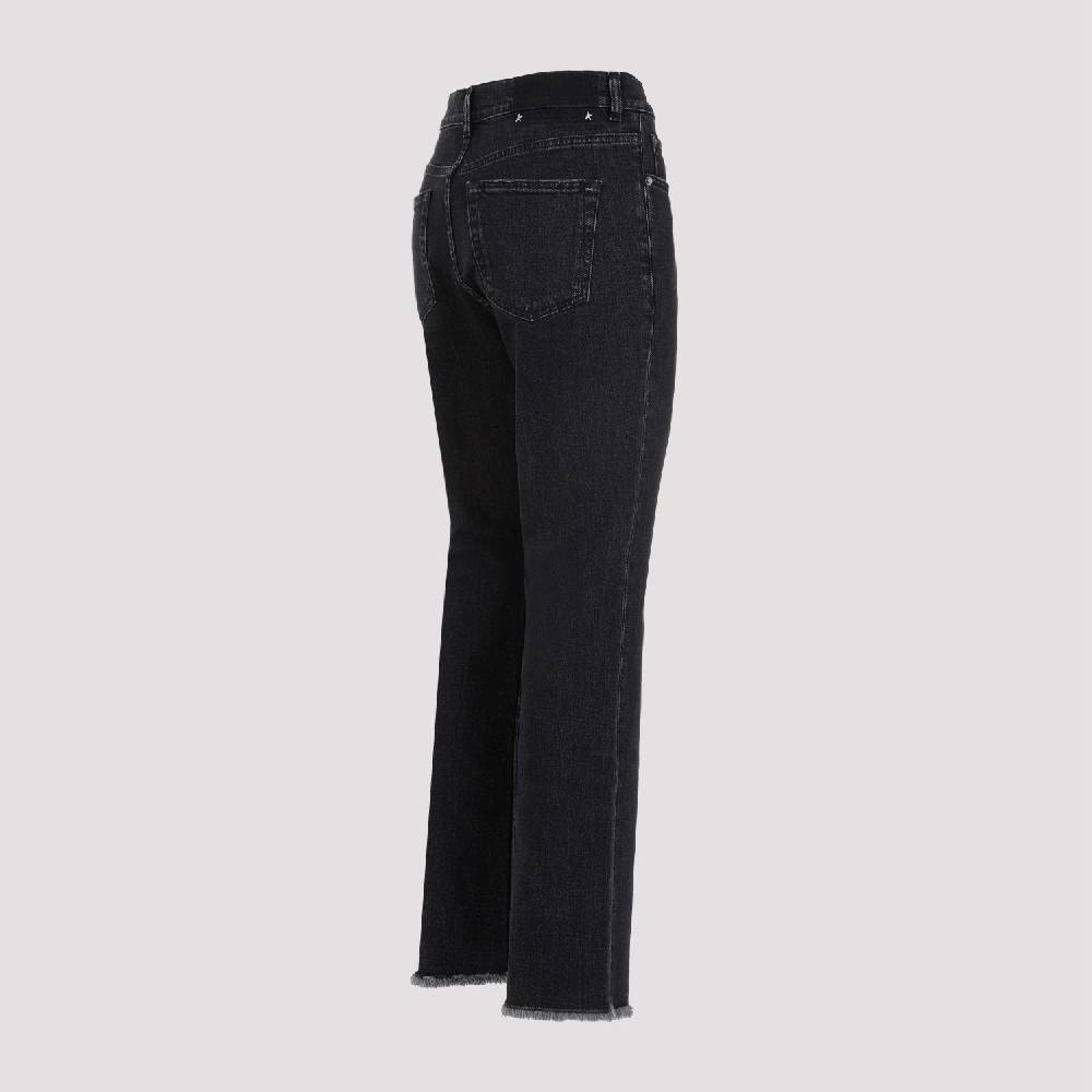 GOLDEN GOOSE  Jeans Svasati Cropped Cotone Nero Golden Goose Soddisfazione Garantita