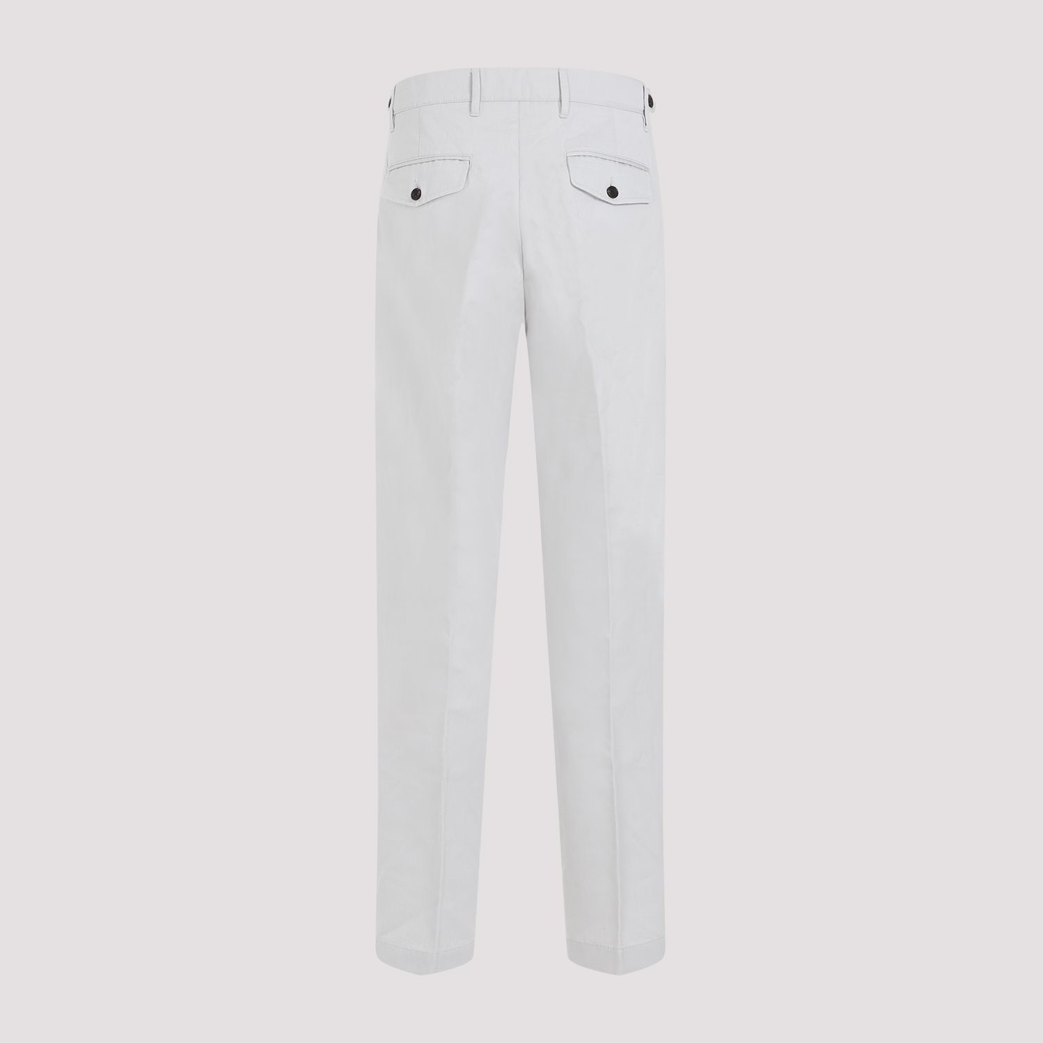 DUNHILL  Chino Piegati Grigio Cotone-Lino Uomo Dunhill Fino Al -60%