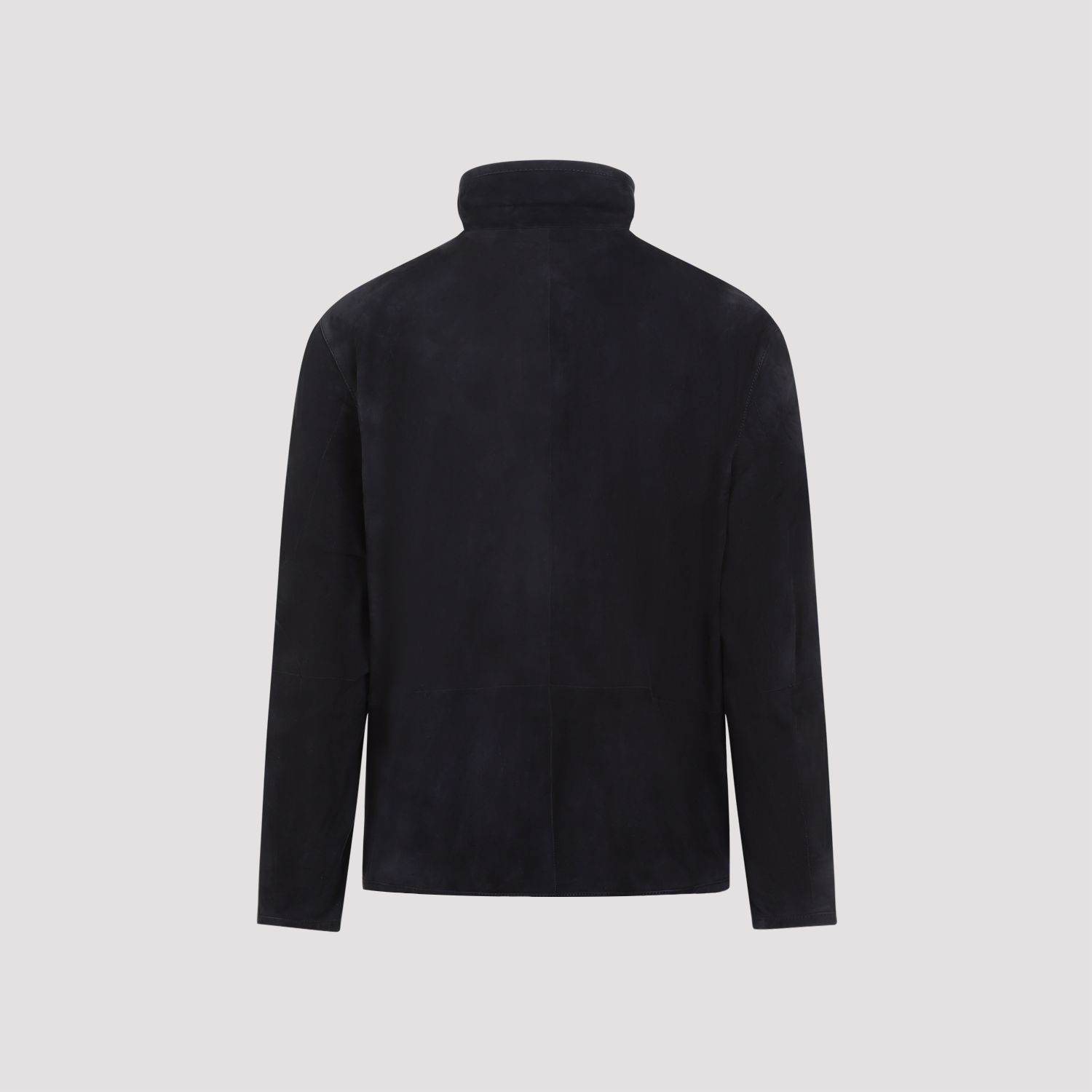 GIORGIO ARMANI  Giubbotto in Pelle Scamosciata Blu Uomo Giorgio Armani Shopping Online