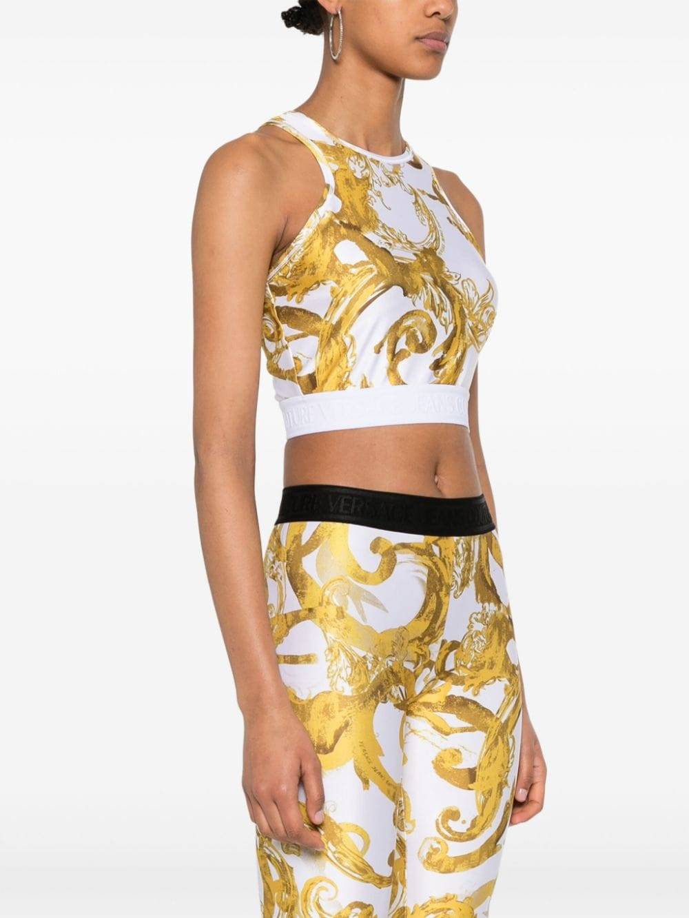VERSACE JEANS COUTURE  Top Bianco Versace Jeans Couture per Donne Affare Del Giorno