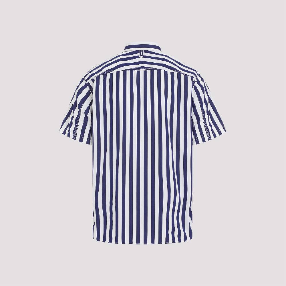 JUNYA WATANABE  Camicia a Righe Cotone Junya Watanabe - Bianco/Marina Prezzo Ridotto