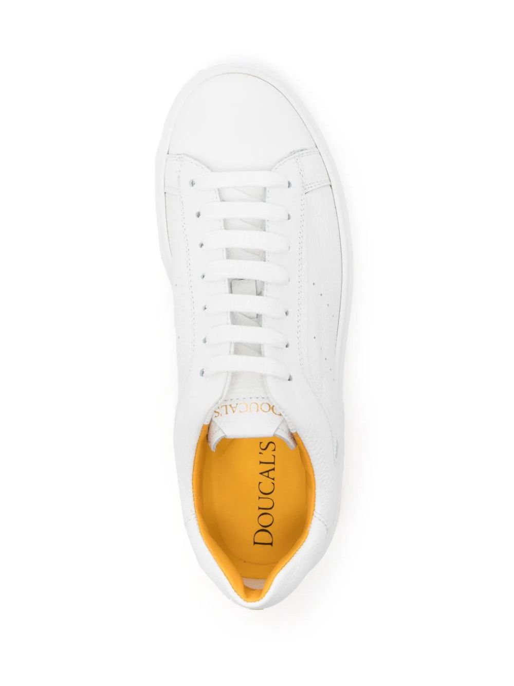 DOUCAL'S  Sneakers in Pelle Tumbled Doucal's - Scarpe Uomo Bianche Online