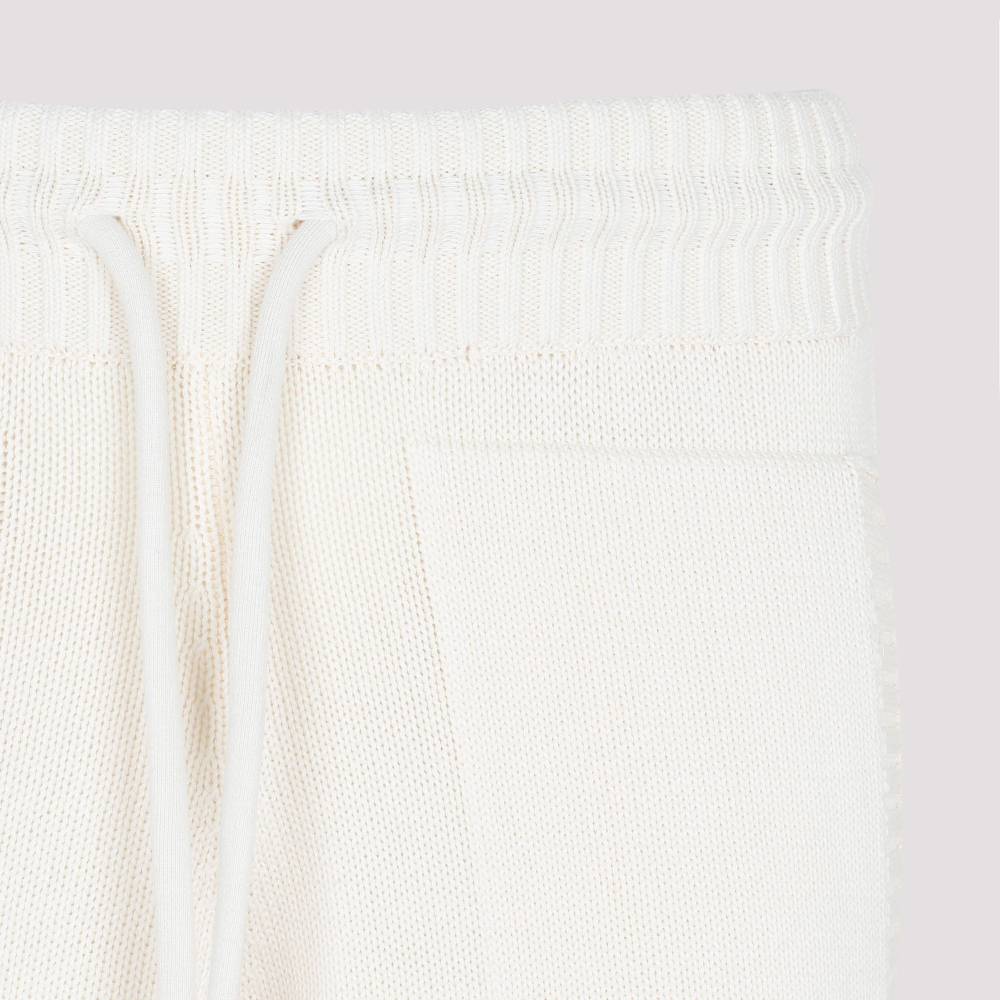 OFF-WHITE  Pantaloni Maglia Diag in Cotone Beige Off-White In Vendita