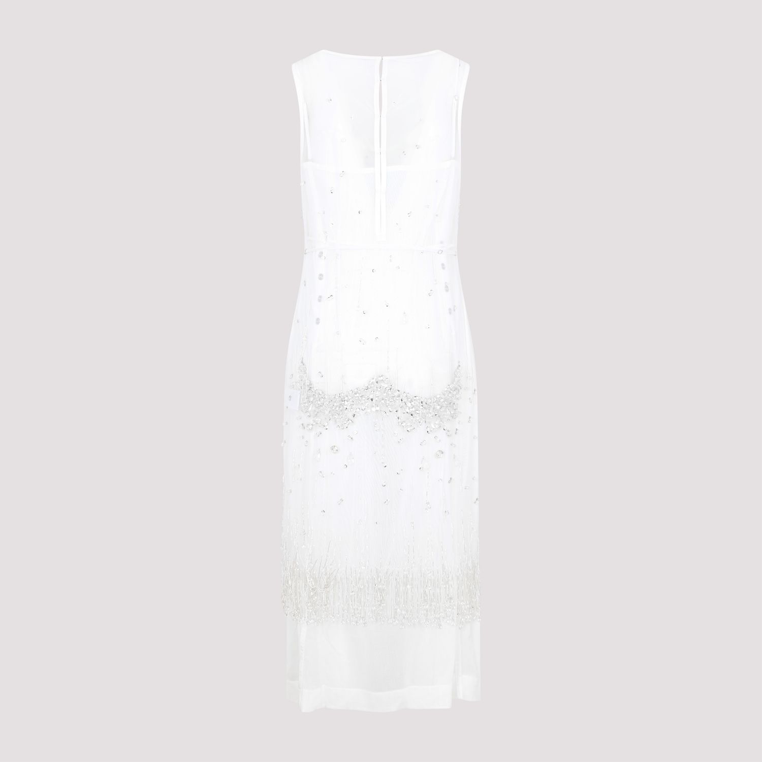 BOTTEGA VENETA  Abito Frange e Cristalli Bianco Bottega Veneta Saldi