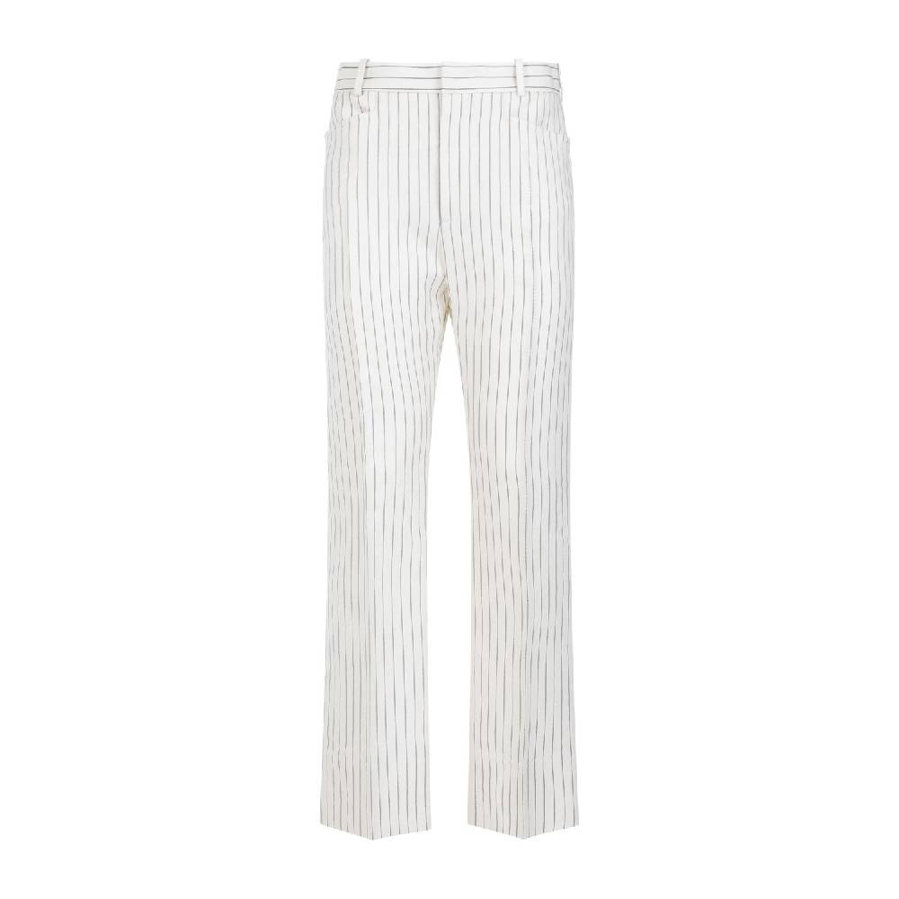 TOM FORD Pantaloni a Righe con Vita Alta TOM FORD - Tonalità Nude & Neutre