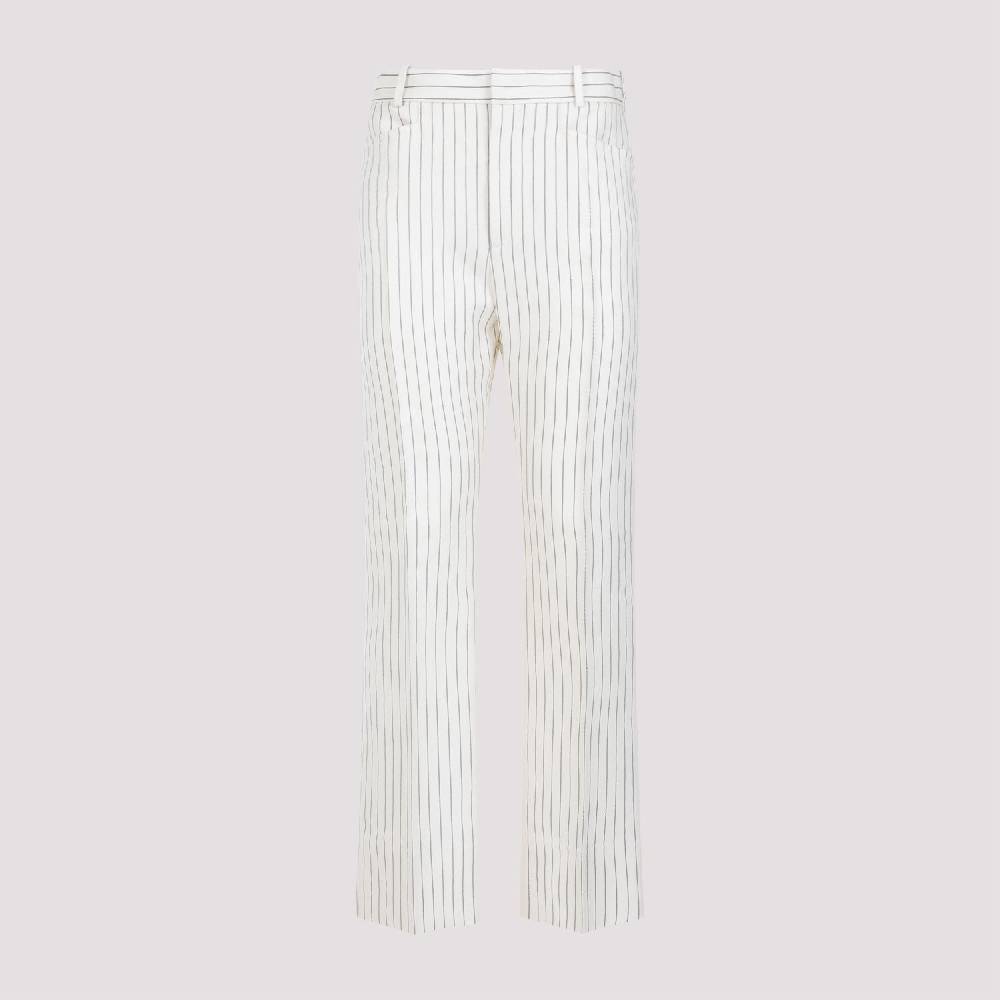 TOM FORD  Pantaloni a Righe con Vita Alta TOM FORD - Tonalità Nude & Neutre Vendite Flash