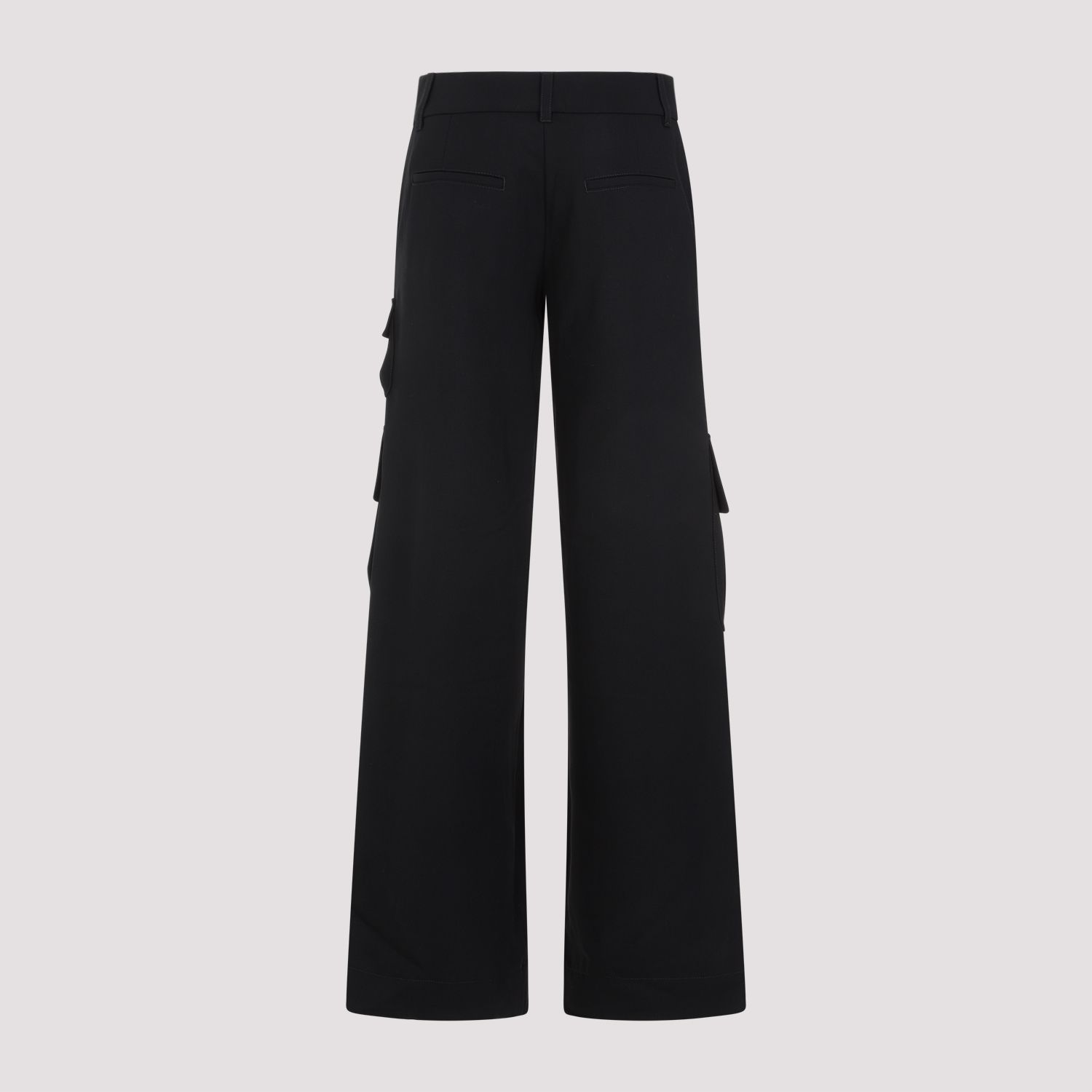 OFF-WHITE  Pantaloni Cargo in Lana Vergine Off-White per Donna Vendita Economica