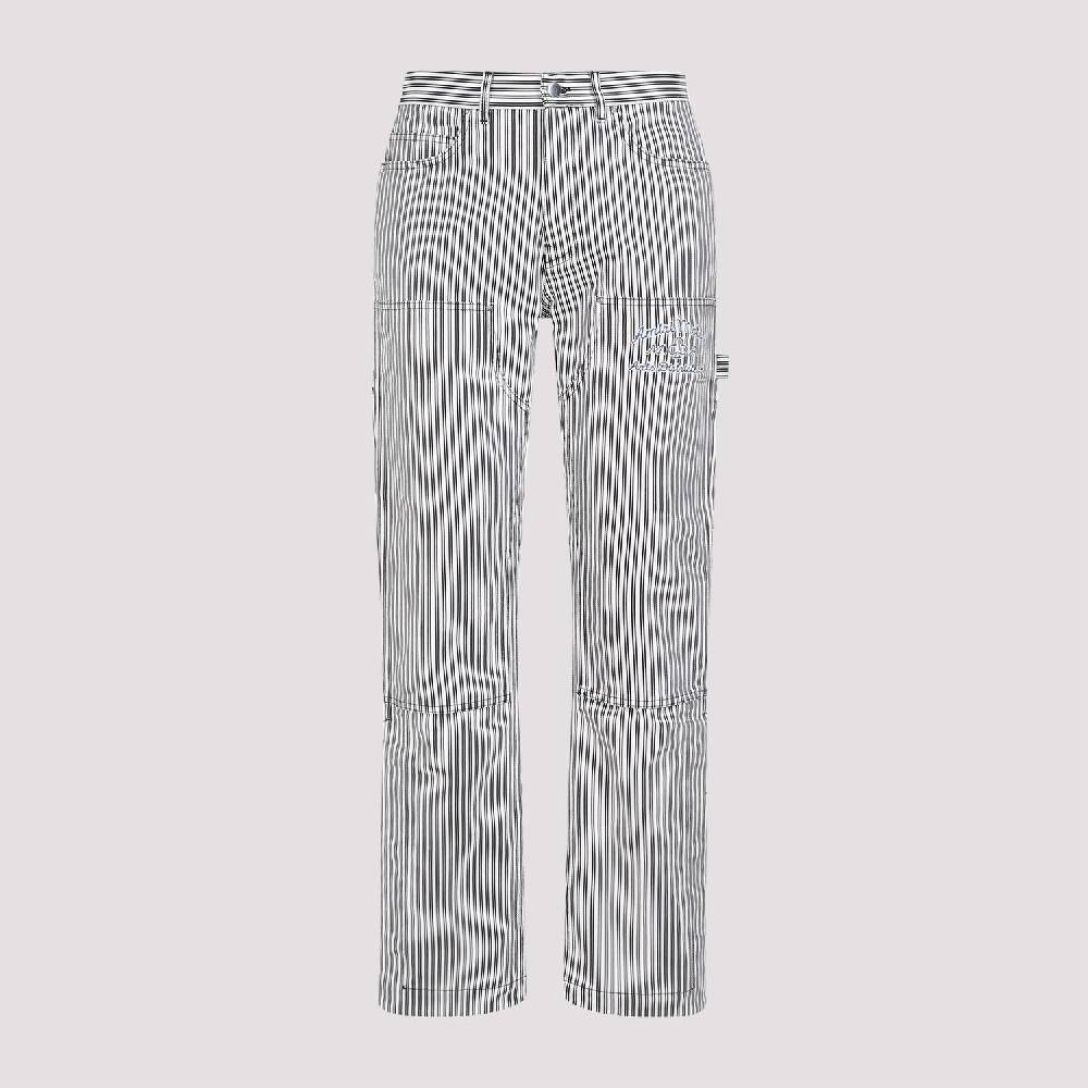 AMIRI  Pantaloni Carpenter in Cotone a Righe Nere Amiri In Saldo