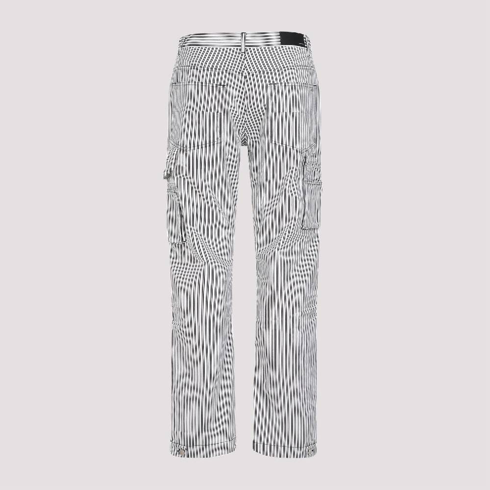 AMIRI  Pantaloni Carpenter in Cotone a Righe Nere Amiri In Saldo