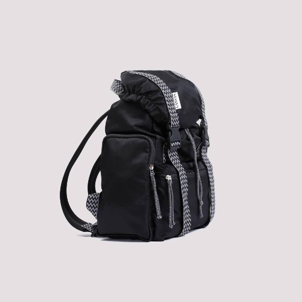LANVIN  Zaino LANVIN Curb in Nylon Nero con Spallacci Regolabili 2025
