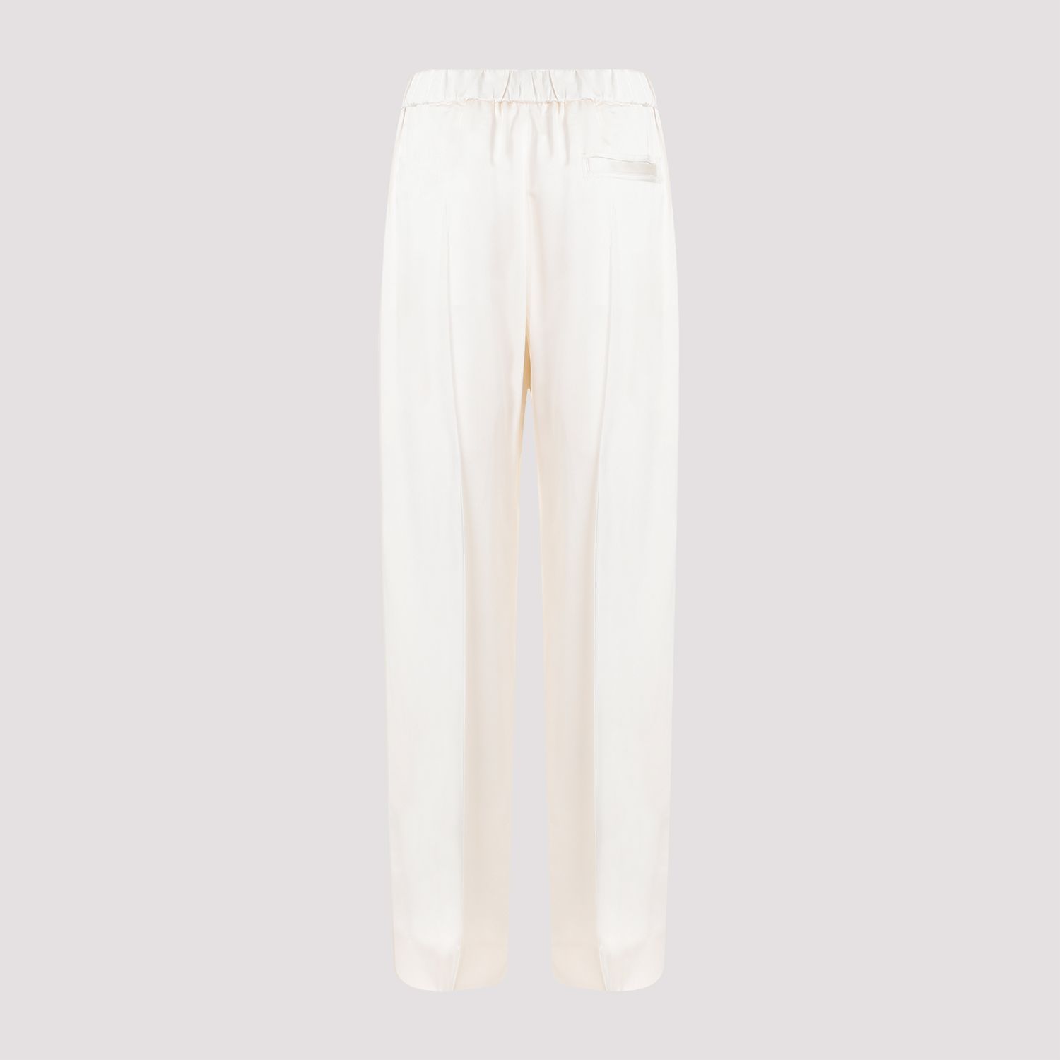 JIL SANDER  Pantaloni Dritti Viscosa Color Carne da Donna JIL SANDER Nuovo