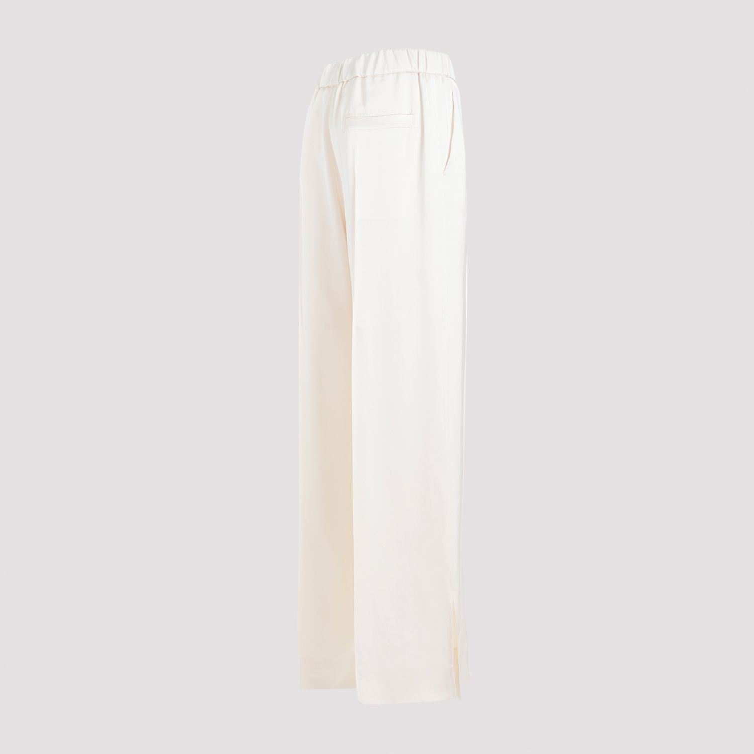 JIL SANDER  Pantaloni Dritti Viscosa Color Carne da Donna JIL SANDER Nuovo