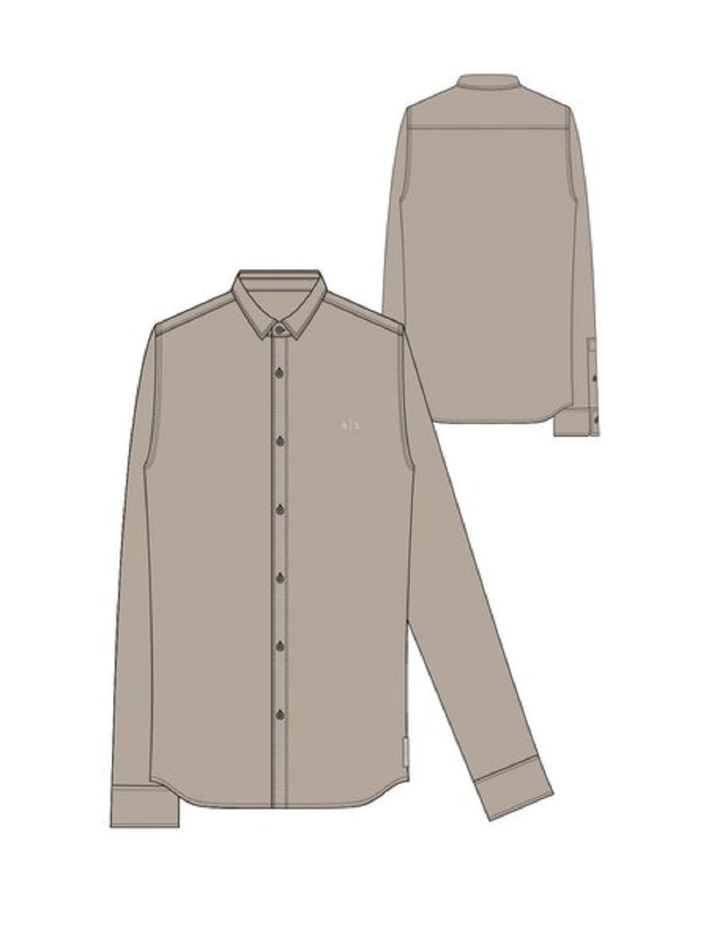 ARMANI EXCHANGE  Camicia di Lino Beige Uomo Armani Exchange Promozione Limitata