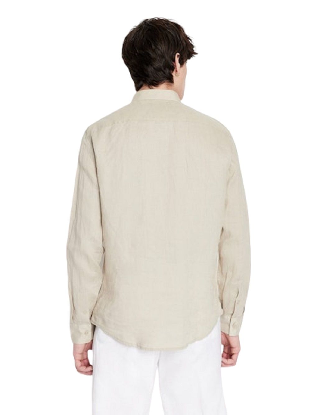ARMANI EXCHANGE  Camicia di Lino Beige Uomo Armani Exchange Promozione Limitata